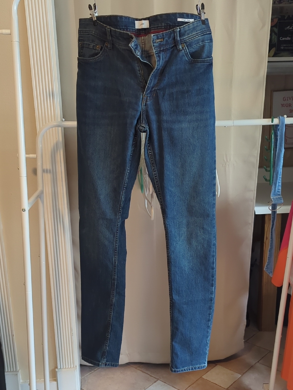 Maison Jules Mid-Dark Blue Straight Leg Jeans